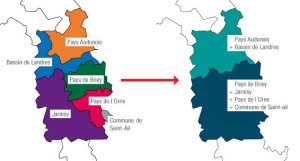 Carte de l'intercommunalité avant et après