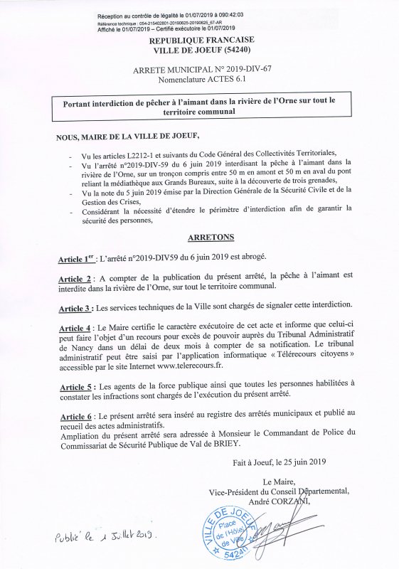 Saône-et-Loire. La pêche à l'aimant jugée dangereuse et interdite