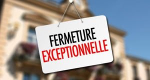 fermeture exceptionnelle