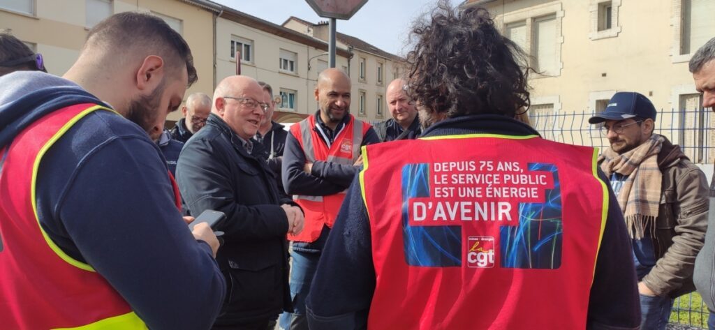 André Corzani en soutien aux agents Enedis