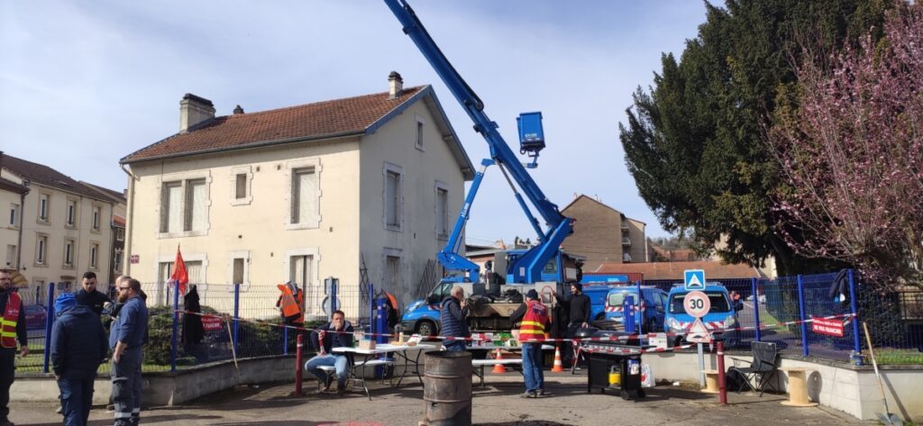 André Corzani en soutien aux agents Enedis