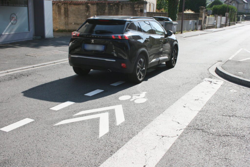 Itinéraire cyclable partagé
