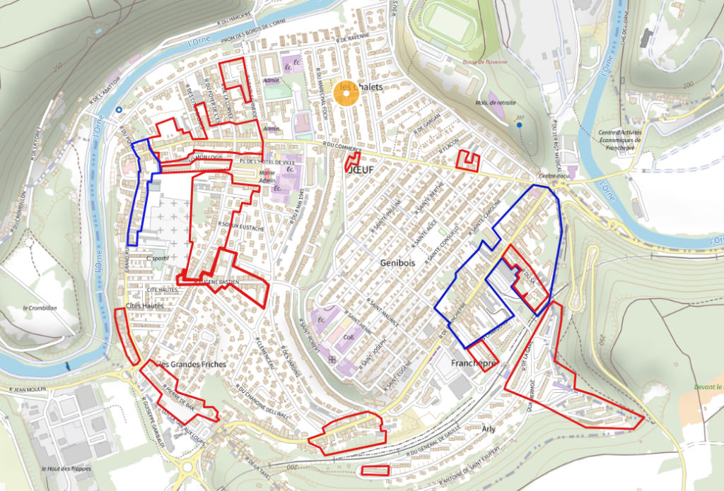 Zones concernées par le permis de louer et la déclaration de mise en location.