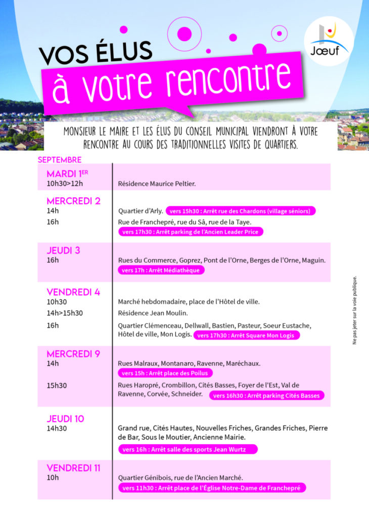 Visites de quartiers 2026